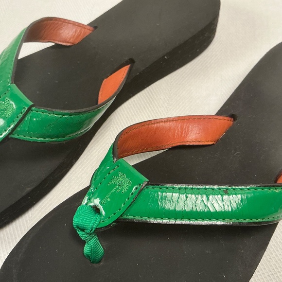 Eliza B Sandals Green Patent Leather Size 7 - Picture 5 of 12
